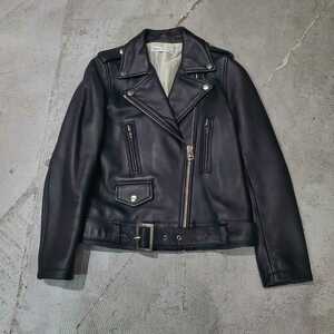 JEANSFACTORY CLOTHES ジーンズファクトリー クローズ オリジナル ラム レザー ダブル ライダース ジャケット JACKET ブラック サイズ 36