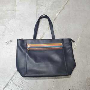 21aw Paul Smith Paul Smith signature zip stripe tote bag leather tote bag business bag 