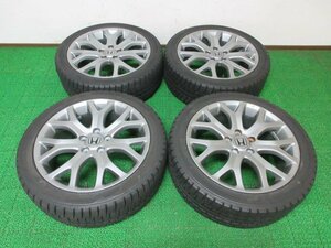 Y396【送料無料】225/45R18 超溝高 8.5~9分山 スタッドレス WINTERMAXX WM02 ♪ 20年製 アルミ ホイールセット 4本 ホンダ オデッセイ 純正