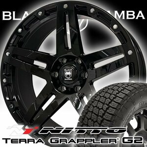 タイタン エスカレード 80ランクル pcd139.7 pcd135 Black Mamba 22x9.5j 22インチタイヤホイール 国産 NITTO TERRA GRAPPLER G2 285/45R22