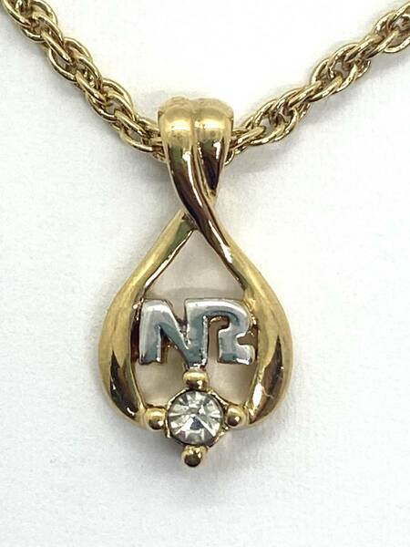 【NINA RICCI】ニナリッチ　ラインストーン　ゴールド×シルバー カラー　ネックレス 20230722