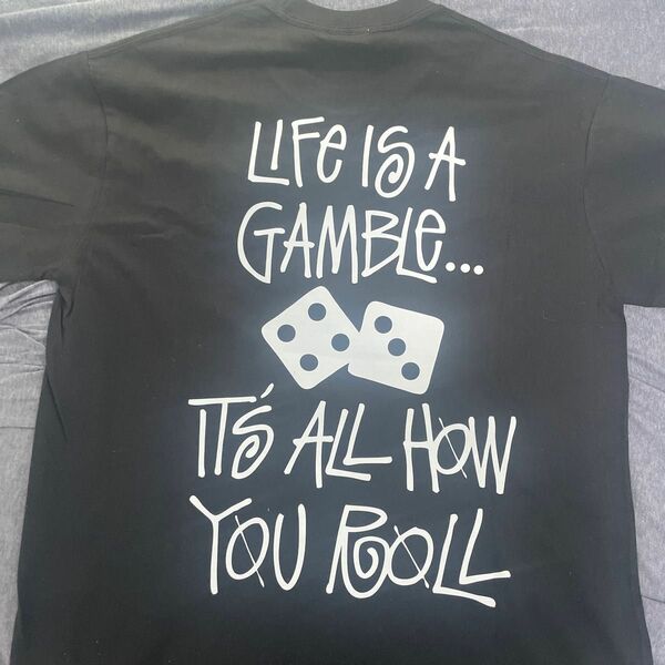 [Stussy ] LIFE IS A GAMBLE PLGMENT DYED TEE