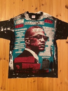 90's Hanes/ヘインズ MALCOLM X/マルコムエックス Vintage S/S Over Print T-Shirt Produced by Mosquitohead/モスキートヘッド/キング牧師