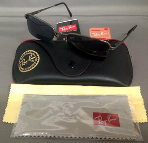 ☆激安！レイバン/RayBan サングラス RB3170 004/6(市価\18,600円) ガンメタ ブルー ハーフリム 51□19-135 イタリア製/中古美品□NM