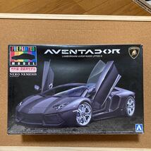 1/24 アオシマ プリペイントモデル ランボルギーニ アヴェンタドールlp700-4 マットブラック 未組立 絶版貴重_画像1