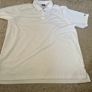 超お値打ち出品　大きめサイズ　OAKLEY Men's ストレッチクゴルフポロシャツ ホワイトUS XXLサイズ usedほぼ新品
