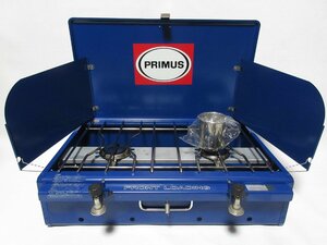 美品 PRIMUS プリムス ガス ツー バーナー/P-2FLA/ブルー/IP-2222FL