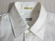 【タグ付き新品】 TAKEO KIKUCHI タケオキクチ ドット 水玉柄 ドレスシャツ ワイシャツ サイズ2 ホワイト 日本製 定価14,700円【送料無料】_画像5