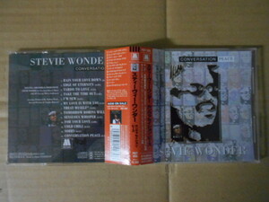 CD Stevie Wonder「CONVERSATION PEACE」国内盤 POCT-1055 盤・解説・歌詞・対訳は綺麗 帯裏に微かな汚れ　