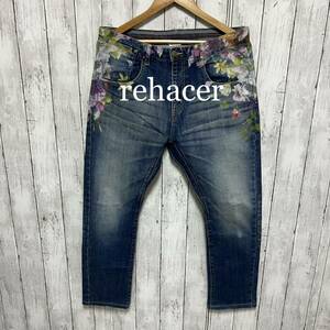 美品！rehacer Flower denim pants！可愛い！