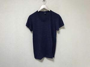 本物アメリカンアパレルAmerican Apparelコットン半袖Tシャツメンズアメカジサーフミリタリービジネススーツ青ブルーMアメリカ製