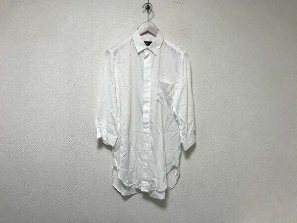 本物ハレHAREコットンリヨセルドレス7分丈長袖シャツメンズサーフビジネススーツ白ホワイトドレス日本製S