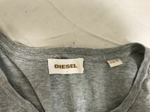 本物ディーゼルDIESELコットンプリント半袖TシャツメンズワークアメカジサーフミリタリービジネススーツグレーXLインド製_画像4