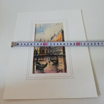 ベネチア 土産物 絵画 29.6cm×22.9cm リトグラフ シルクスクリーン 印刷 現状渡し _画像9