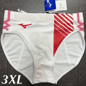 ミズノ　女子陸上レーシングショーツ　ホワイト×レッド　3XLサイズ　新品