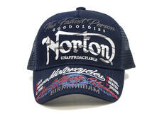 ノートン メッシュキャップ Norton 帽子 ユニオンジャック ロゴラメ刺繍 232N8702B ネイビー 新品_画像3
