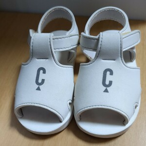 [ free shipping ]COMME CA ISM Comme Ca Ism sandals 13.5cm white man and woman use touch fasteners baby, for children 