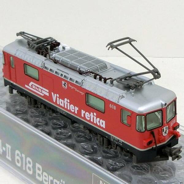 Nゲージ アルプスの機関車 Ge4/4-II RhBロゴ 鉄道模型 電気機関車 赤 ストラクチャー ジオラマ 送料無料