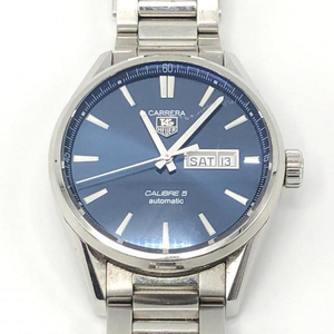 【中古】TAG Heuer カレラ 腕時計 WAR201E.BA0723 ブルー シルバーカラー タグ・ホイヤー キャリバー5自動巻[240010396838]