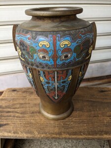 中国美術　七宝焼　　古銅　中国古玩　　花瓶