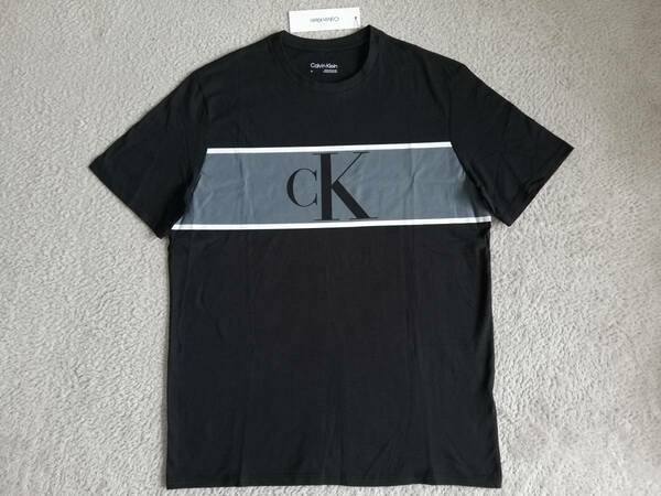 新品未使用！ カルバンクライン メンズ ckロゴ Tシャツ Ｍサイズ ブラック/グレー/ホワイト 黒灰白 半袖 カットソー Calvin Klein