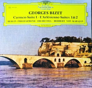 ビゼー カルメン組曲 アルルの女組曲 カラヤン 国内盤 ダブルジャケット BPO BIZET CARMEN SUITE LARLESIENNE SUITES Karajan 1970 LP