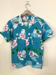 tropical eccencn コットン半袖シャツ　アロハシャツ　ハワイアンシャツ　ハワイ製　アメカジ　メンズ　ビンテージ　古着