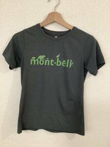 mont-bell モンベル　ロゴプリントTシャツ　半袖Tシャツ　アニマル柄　アウトドア　レディース　古着　キャンプ