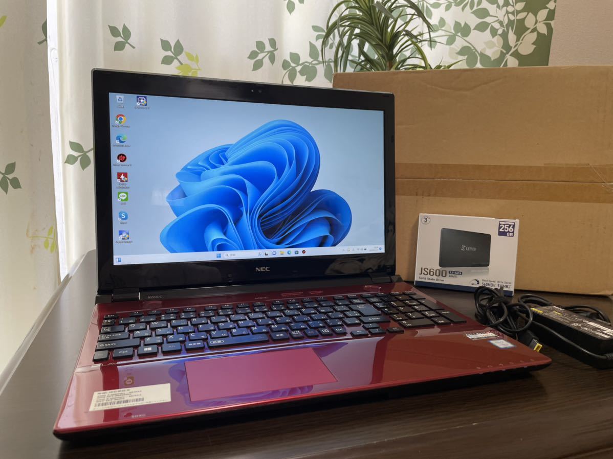 1円〜第6世代Intel Core i5 Nec Lavie NS550/8GB/新品SSD256GB+1TB