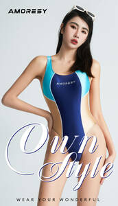 Amoresy　Aphroditeシリーズ カラーマッチング 競泳水着 ハイレグ コスプレ衣装 061