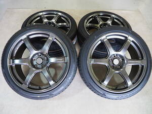 軽量 クロススピード RS6 18inch 5H100 8.0J+45 輸入 225/40R18 86 BRZ プリウス カローラスポーツ