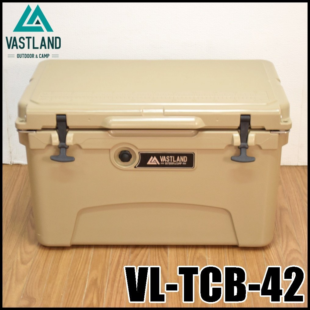 VASTLAND TOUGH クーラーボックス 42.5L VL-TCB-42 タン 内寸法約53×28