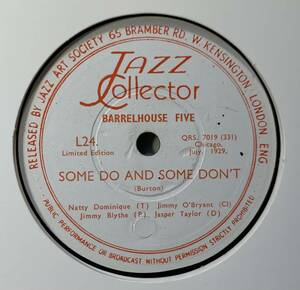 BARRELHOUSE FIVE /SOME DO AND SOME DON’T/ENDURANCE STOMP/ (JAZZ COLLECTOR L24)　SPレコード　78 RPM (英)