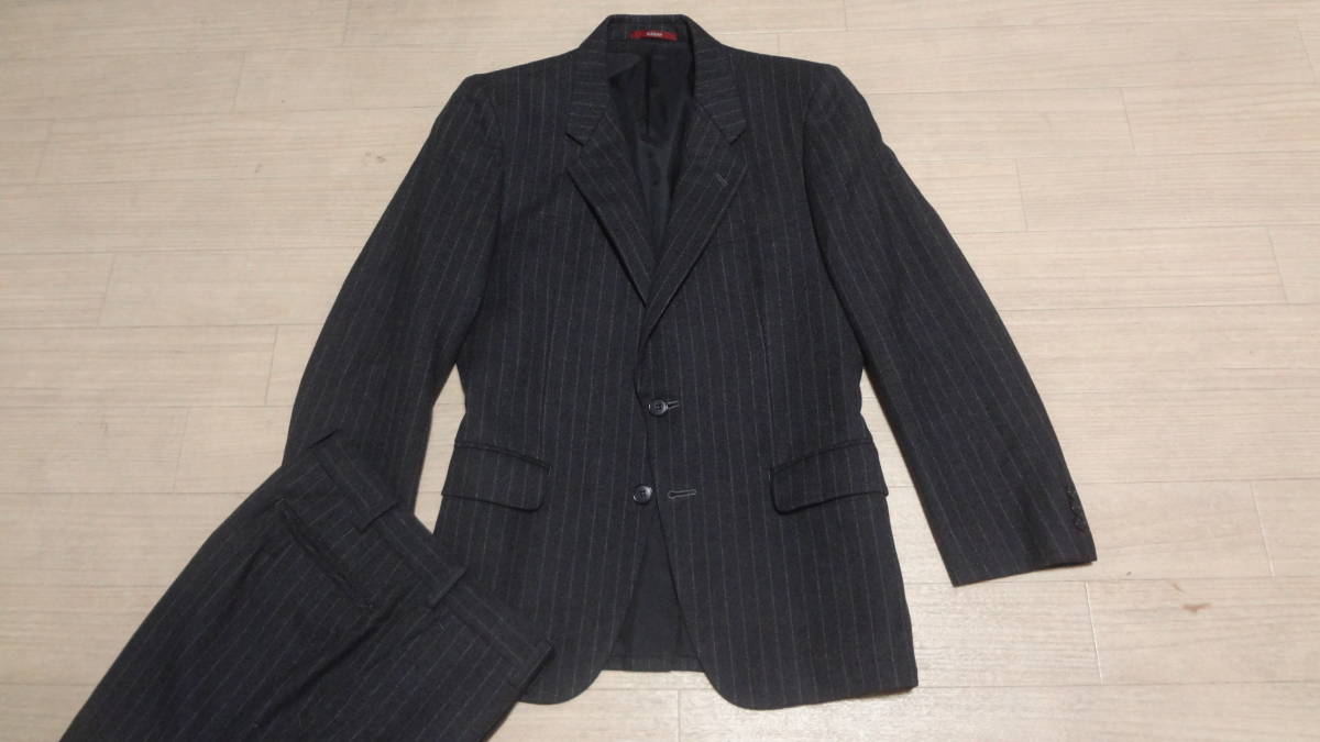 175cmW87cm☆日本製STUDIO by DURBAN☆レナウン☆高級2Bスーツ/濃