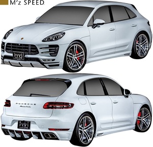 【M’s】PORSCHE マカン ターボ 3600cc (2014/4-2018/12) M'z SPEED フルエアロ 3点 FRP エムズスピード エアロパーツ 2333-s001