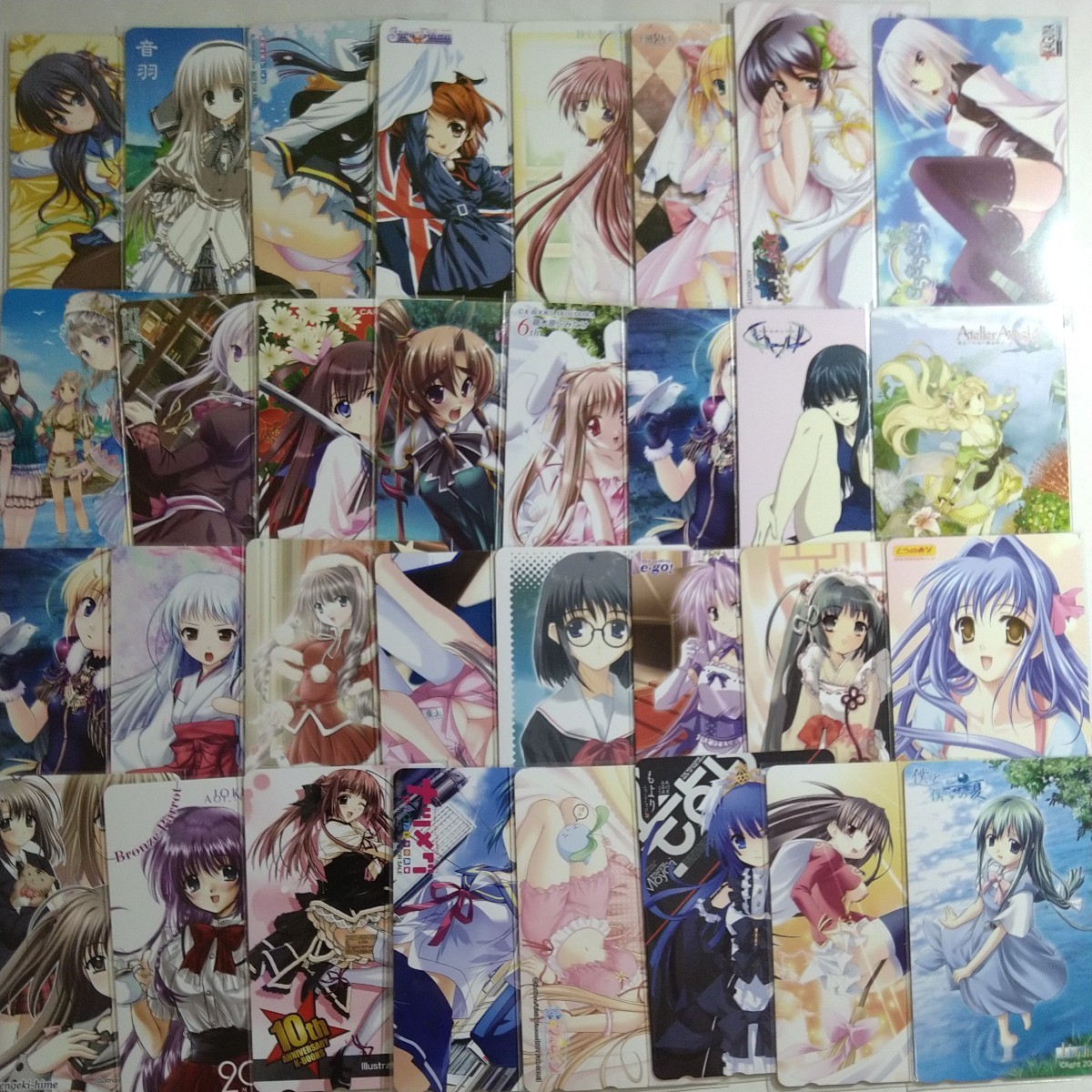 美少女アニメ・ゲーム テレカ 枚セット 未使用品 枚 裏