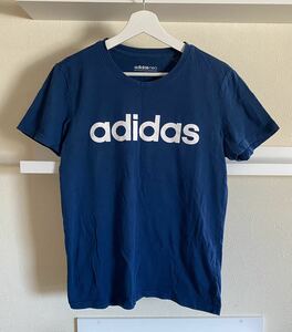 adidas neo アディダス ネオ ビッグロゴ Tシャツ ネイビー サイズM