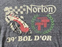 Norton ノートン Tシャツ ボルドール TT サイズS バイク女子 レア_画像7