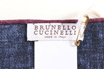 BRUNELLO CUCINELLI（ブルネロクチネリ） ポケットチーフ ML8370091 パープル x ネイビー 25502pu 【A25503】_画像4