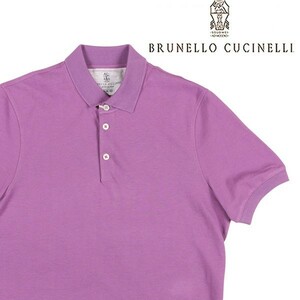 BRUNELLO CUCINELLI（ブルネロクチネリ） 半袖ポロシャツ M0T638356 パープル S 22241pu 【S22242】
