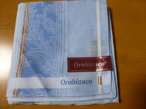  Orobianco handkerchie unused light blue 