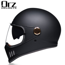 フルフェイスヘルメット 新品　ダブルシールド 内蔵サングラス ビンテージ バイク ジェットヘルメット　ORZ ４色選択可　サイズ：Ｍ_画像2