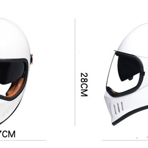 フルフェイスヘルメット 新品 ダブルシールド 内蔵サングラス ビンテージ バイク ジェットヘルメット ORZ ４色選択可 サイズ：XLの画像9