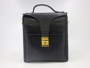 x3G109X- BALLY バリー ハンドバッグ かばん 鞄 ブラック 金具 鍵付き レディース メンズ