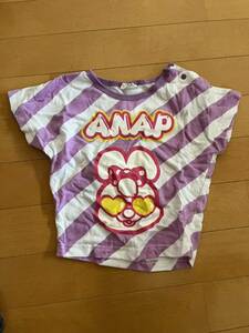 ANAP アナップキッズ　半袖Tシャツ ドルマン　ボーダー　女の子　ベビー　90サイズ