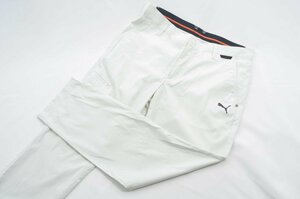 coco★プーマ★PUMA★ロングパンツ★白×グレー/ギンガムチェック★L★USED※レターパックプラス発送可★79279