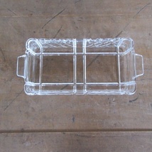 イギリス ヴィンテージ雑貨 ガラス製 プレスドグラス 小物入れ ガラストレー トレー 英国 glass 1052sc_画像6