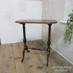 イギリス アンティーク 家具 サイドテーブル 飾り棚 花台 木製 マホガニー 英国 SMALLTABLE 6269d