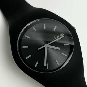 [訳あり アウトレット 箱付属品なし] アイスウォッチ 腕時計 ice watch 017905 ミディアム colour ファントム オールブラック シリコン