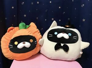 ごろねこサミット ハロウィン クッション ぬいぐるみ 2種セット ラウンドワン限定